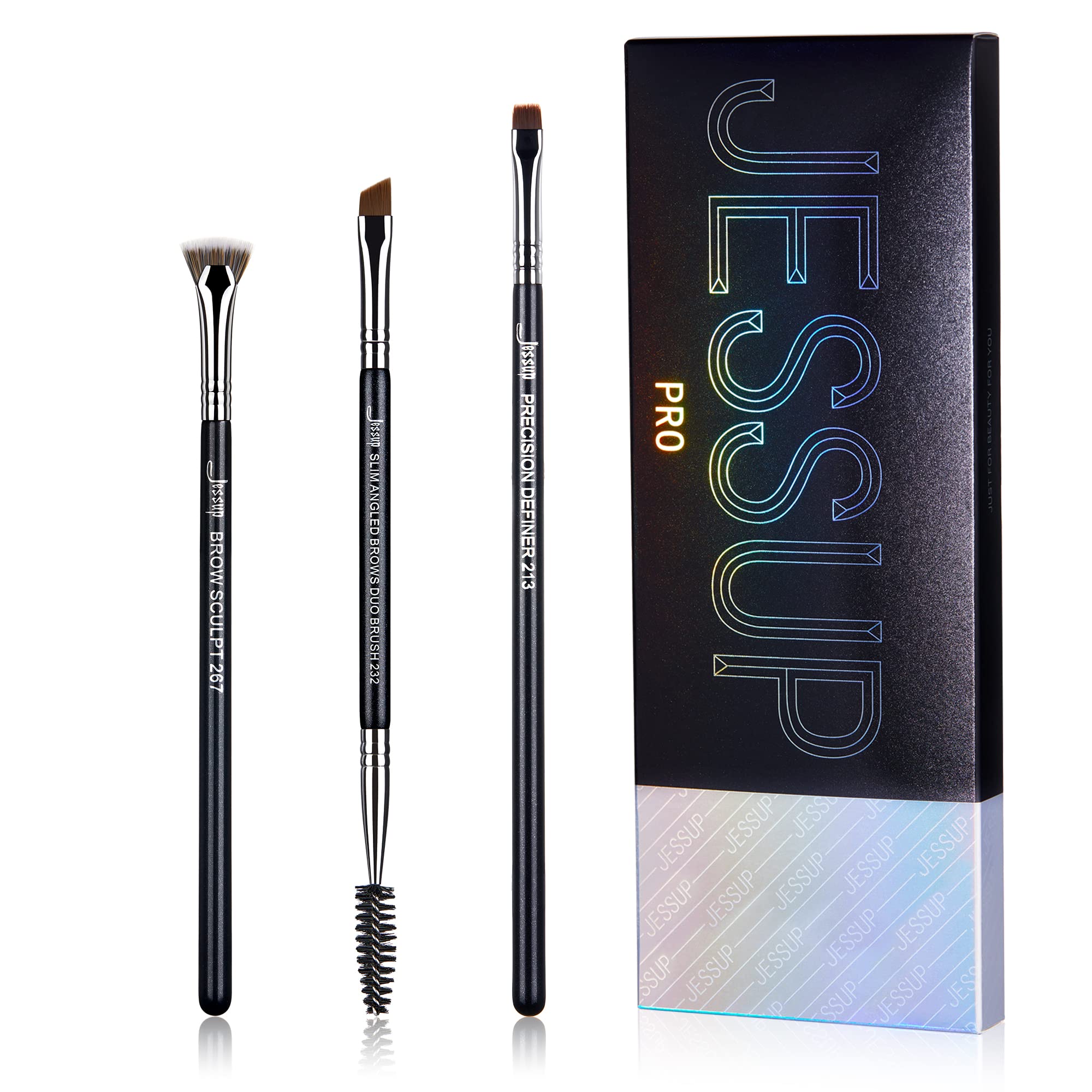 T326 Zestaw 3 Pędzli Black/Silver