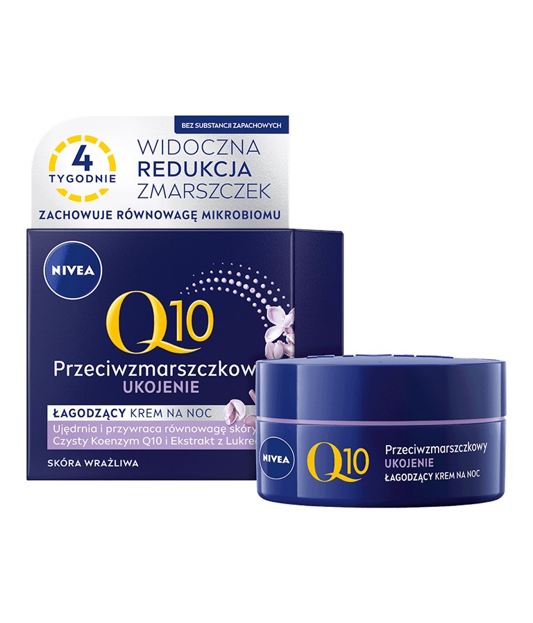 Q10 Ukojenie Przeciwzmarszczkowy Łagodzący Krem na Noc do Skóry Wrażliwej