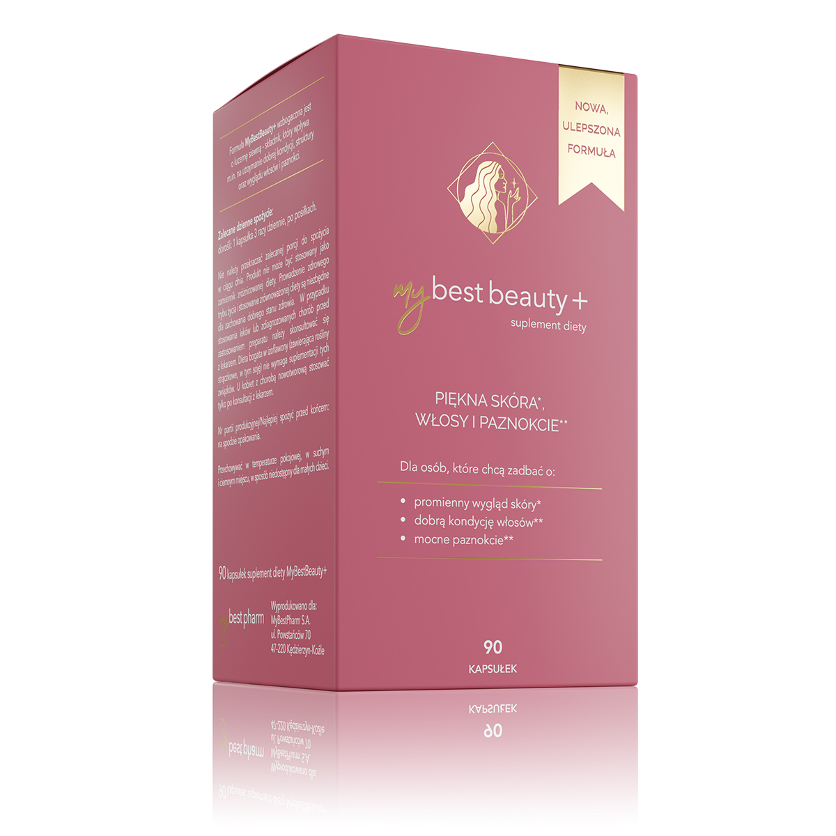 Комплекс для волос, кожи и ногтей MyBestPharm MyBestBeauty, коллаген и MSM, 40 капсул — фото 3