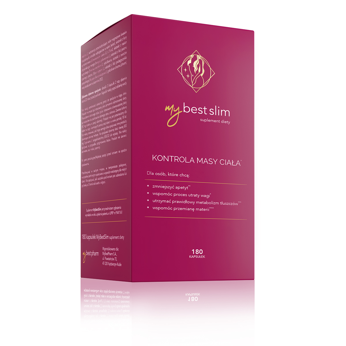 Капсулы для контроля аппетита MyBestPharm MyBest Slim 2.0, L-карнитин и спирулина — фото 5