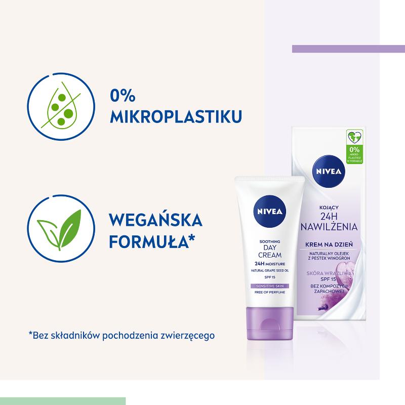 Дневной крем для лица Nivea 24H SPF 15, успокаивающий, увлажняющий, для чувствительной кожи, 50 мл — фото 8