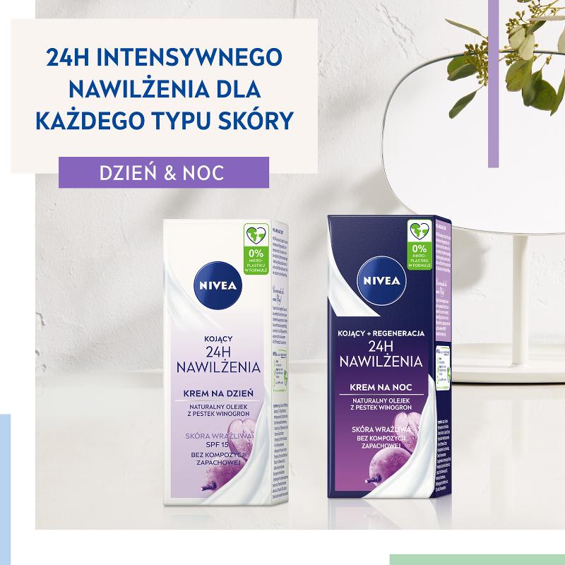 Дневной крем для лица Nivea 24H SPF 15, успокаивающий, увлажняющий, для чувствительной кожи, 50 мл — фото 7