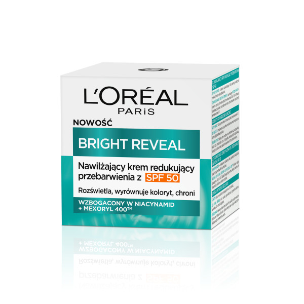 Paris Bright Reveal nawilżający krem redukujący przebarwienia z SPF50