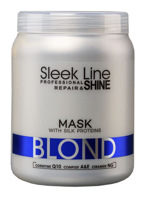 SLEEK LINE BLOND Maska regenerująca z jedwabiem i wyciągiem z pestek słonecznika