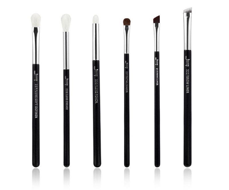 Jessup Black/Silver Mix Hair Brush Zestaw 6 pędzli