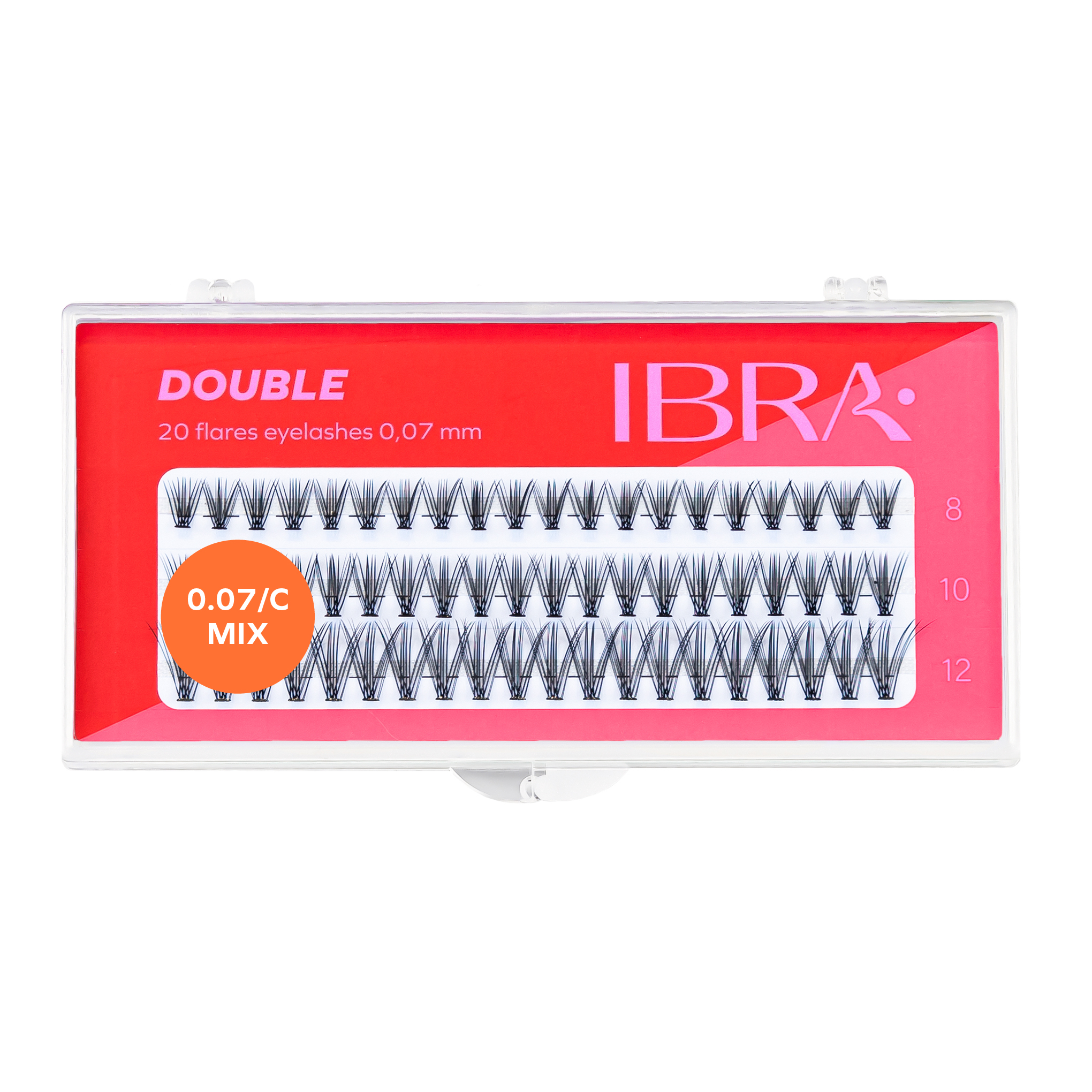 Zestaw Kępek Rzęs Double Knot-Free C-MIX