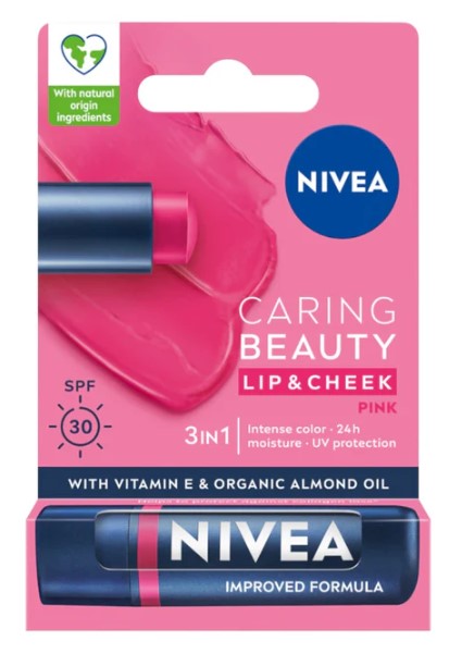 Pomadka do Ust Caring Beauty 3w1 Pink