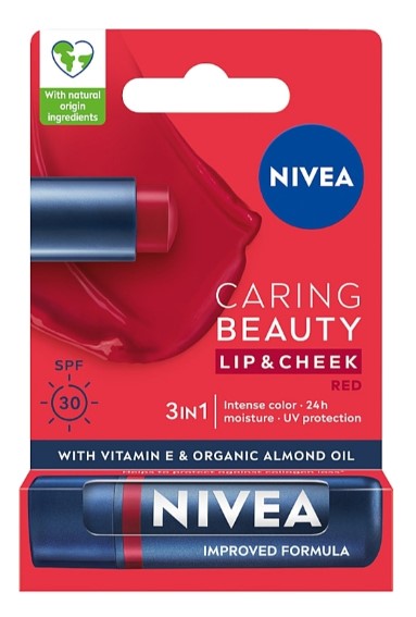 Pomadka do Ust Caring Beauty 3w1 Red