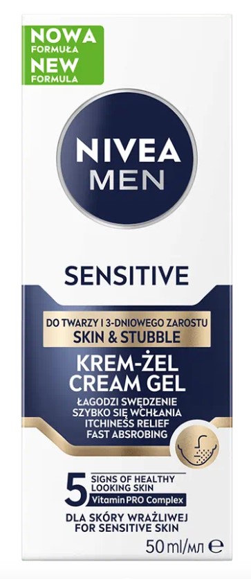 Men Sensitive Krem-Żel do Twarzy i 3-Dniowego Zarostu