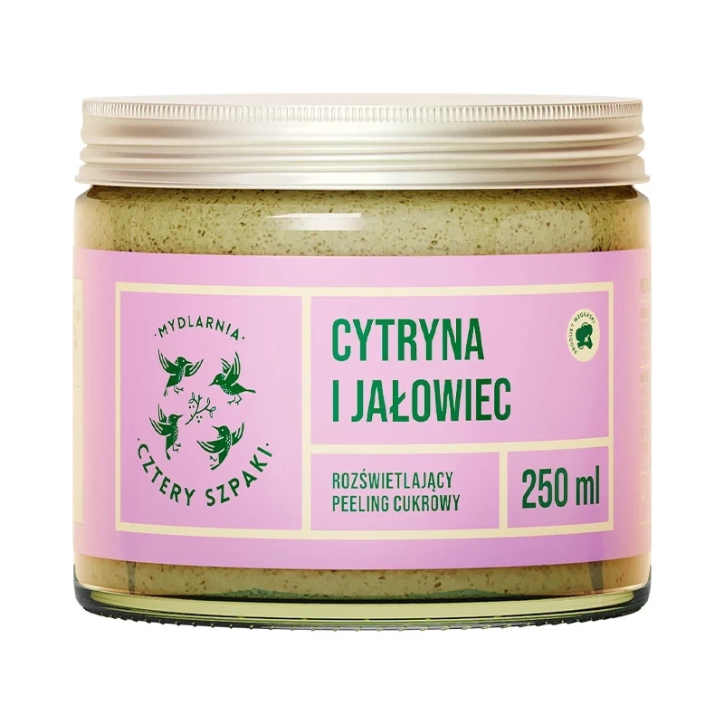 Rozświetlający Peeling Cukrowy Cytryna i Jałowiec