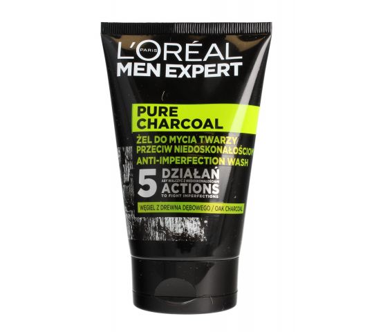 Men Expert Pure Charcoal Żel do Mycia Twarzy