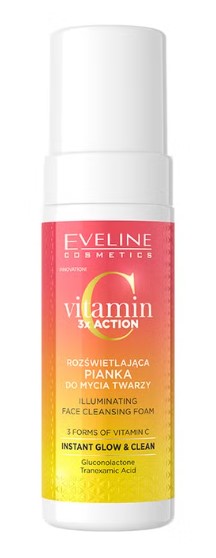 Eveline Vitamin 3x Action Rozświetlająca Pianka do Mycia Twarzy