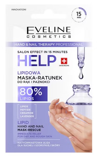 Eveline Help Lipidowa Maska-Ratunek do Rąk i Paznokci
