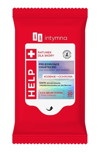 Intymna Help Pielęgnujące Chusteczki do Higieny Intymnej