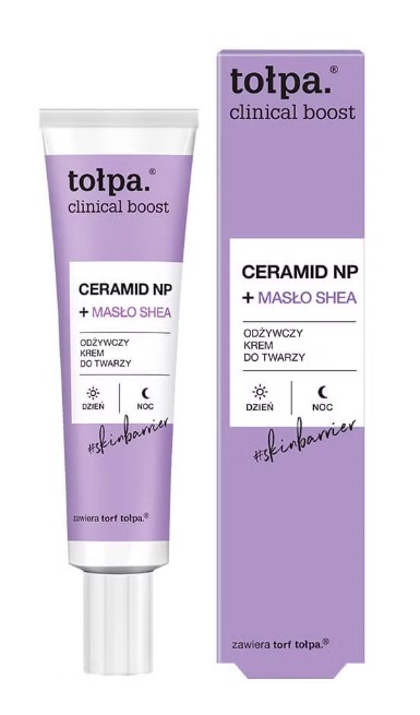 Clinical Boost Ceramid NP + Masło Shea Odżywczy Krem do Twarzy