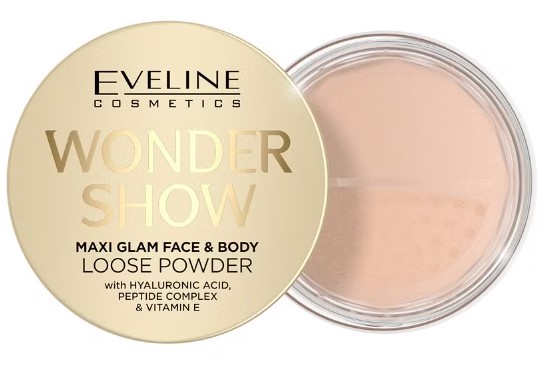 Eveline Wonder Show Glam Rozświetlający Sypki Puder do Twarzy i Ciała
