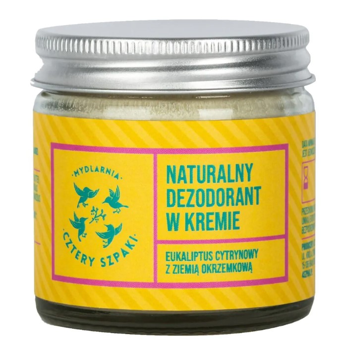 Naturalny Dezodorant w Kremie Eukaliptus Cytrynowy z Ziemią Okrzemkową