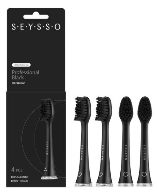 Carbon Range Końcówki do Szczoteczki Sonicznej Black