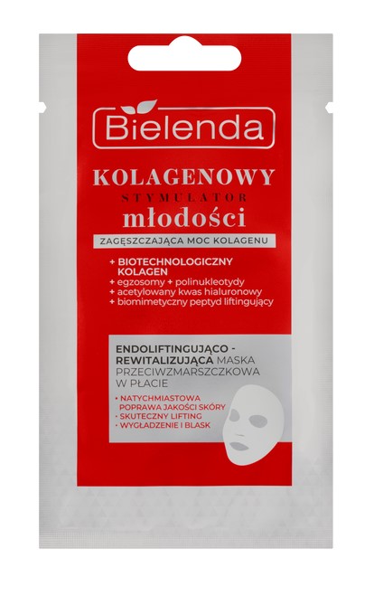 Kolagenowy Stymulator Młodości Endoliftingująco-Rewitalizująca Maska Przeciwzmarszczkowa w Płacie
