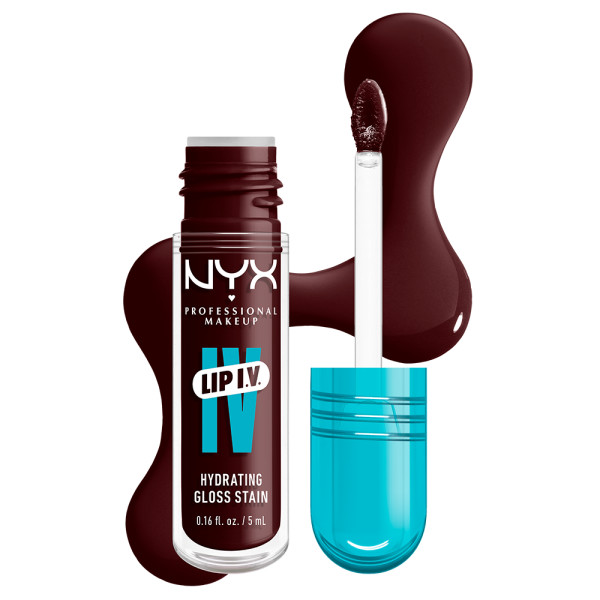 Блеск для губ NYX Professional Makeup Lip I.V. Hydrating Gloss Serum 15 Water 'Bout Wine?, увлажняющий, 5 мл — фото 2