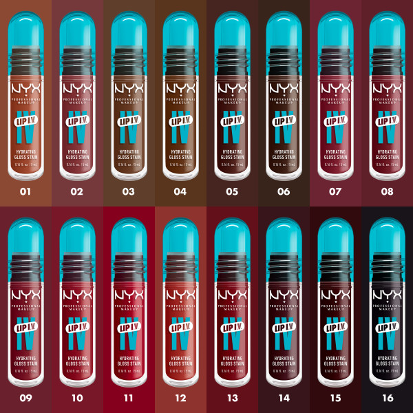 Блеск для губ NYX Professional Makeup Lip I.V. Hydrating Gloss Serum 15 Water 'Bout Wine?, увлажняющий, 5 мл — фото 6