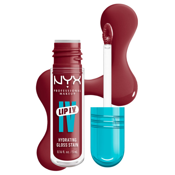 Блеск для губ NYX Professional Makeup Lip I.V. Hydrating Gloss Serum 09 Blush Rush, увлажняющий, 5 мл — фото 2
