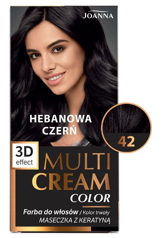 Multi Cream Color Farba do Włosów 42 Hebanowa Czerń
