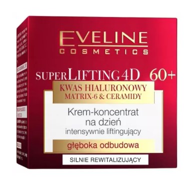 Eveline SuperLifting 4D Krem Koncentrat Głęboka Odbudowa 60+ na Dzień