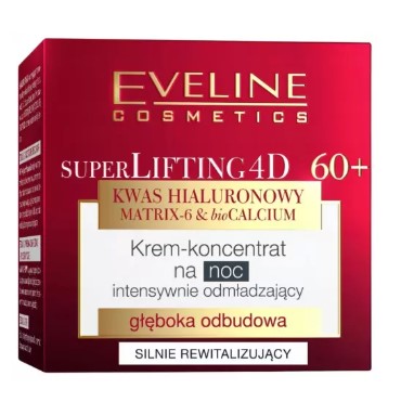 Eveline SuperLifting 4D Krem Koncentrat Głęboka Odbudowa 60+ na Noc