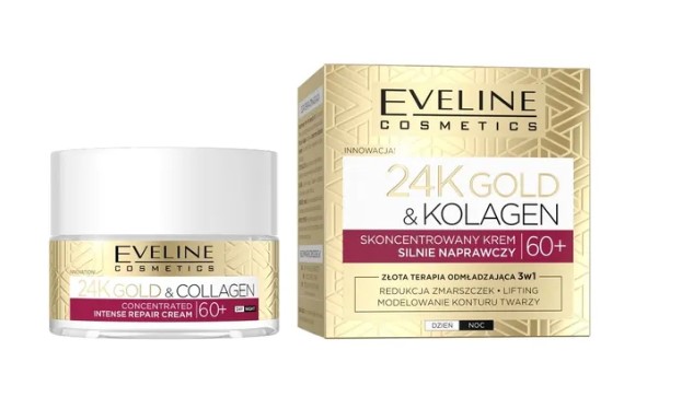 Eveline 24K Gold & Kolagen Skoncentrowany Krem Silnie Naprawczy 60+