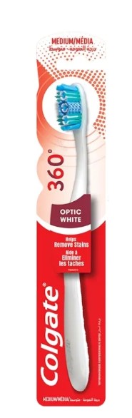 360 Szczoteczka do Mycia Zębów Medium Optic White