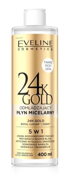Eveline 24K Gold Odmładzający Płyn Micelarny 5w1