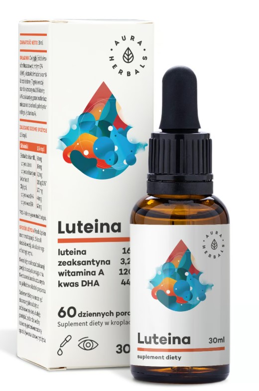 Aura Herbals Luteina z DHA i Witaminą A - krople na wzrok 30 ml