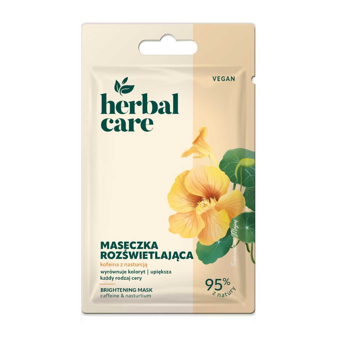 Herbal Care Maseczka Rozświetlająca Kofeina z Nasturcją