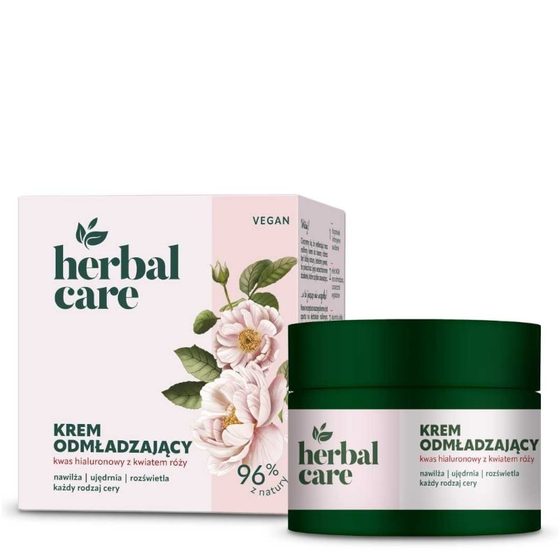 Herbal Care Krem Odmładzający Kwas Hialuronowy z Kwiatem Róży
