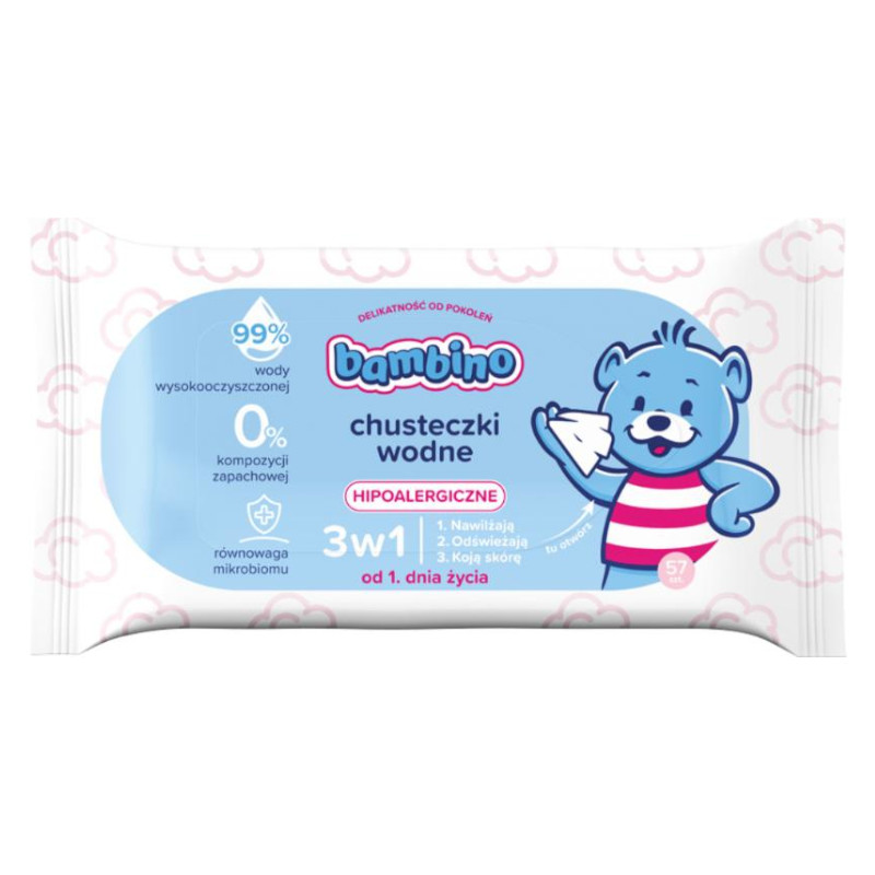 Chusteczki Wodne 3w1