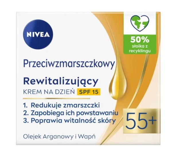 Przeciwzmarszczkowy Rewitalizujący Krem na Dzień SPF15 55+