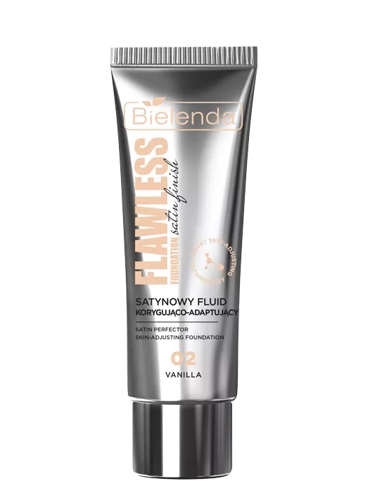 Flawless Foundation Satynowy Fluid Korygująco-Adaptujący 02 Vanilla