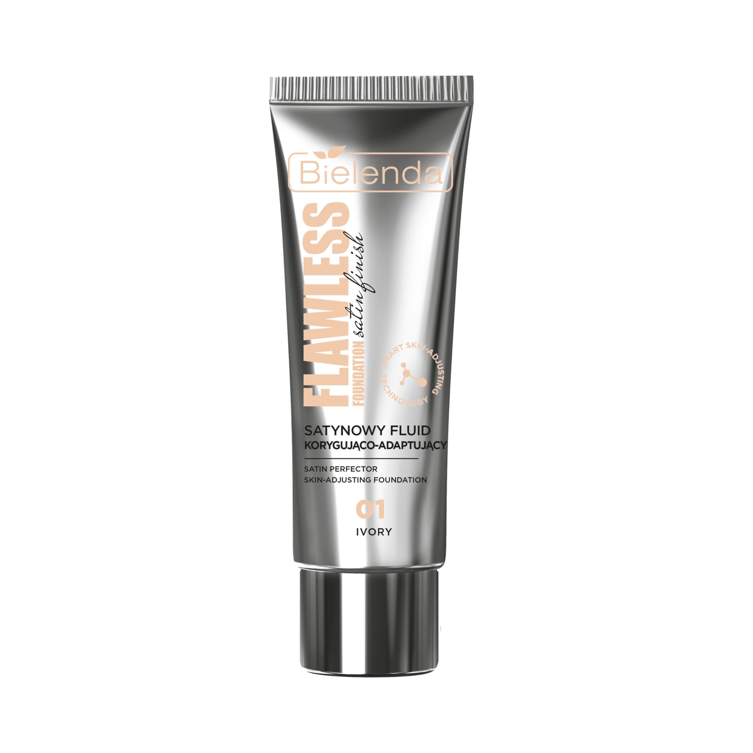 Flawless Foundation Satynowy Fluid Korygująco-Adaptujący 01 Ivory