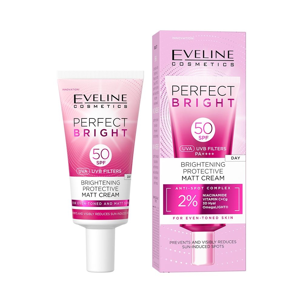 Eveline Perfect Bright Rozjaśniająco Ochronny Krem Matujący SPF50