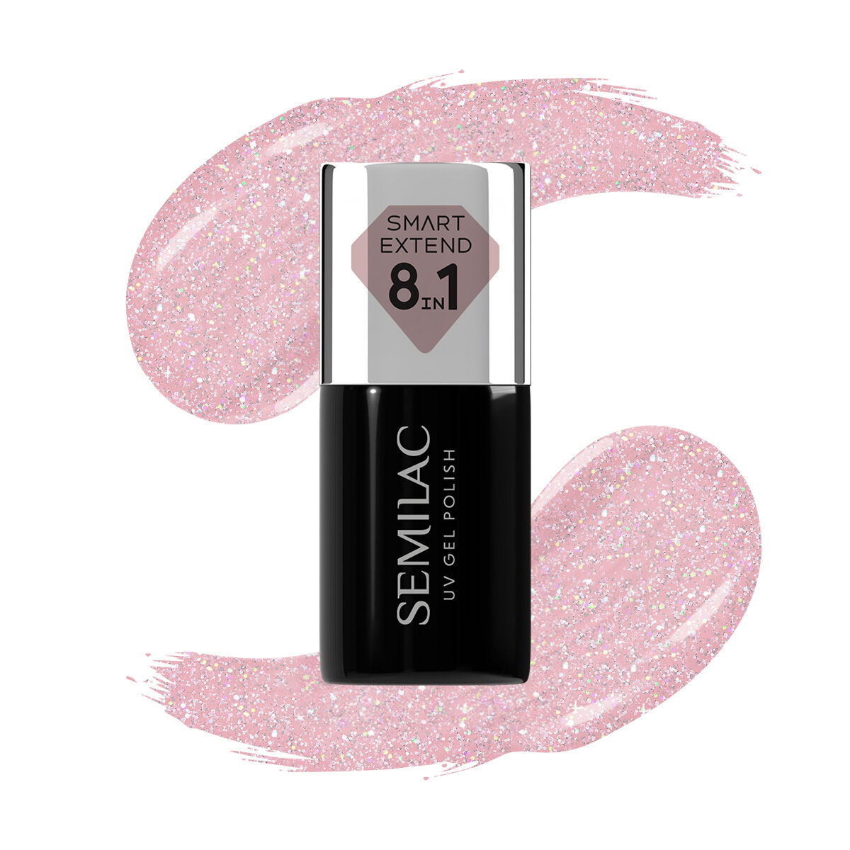 Smart Extend 8w1 lakier Hybrydowy 805 Glitter Dirty Nude Rose