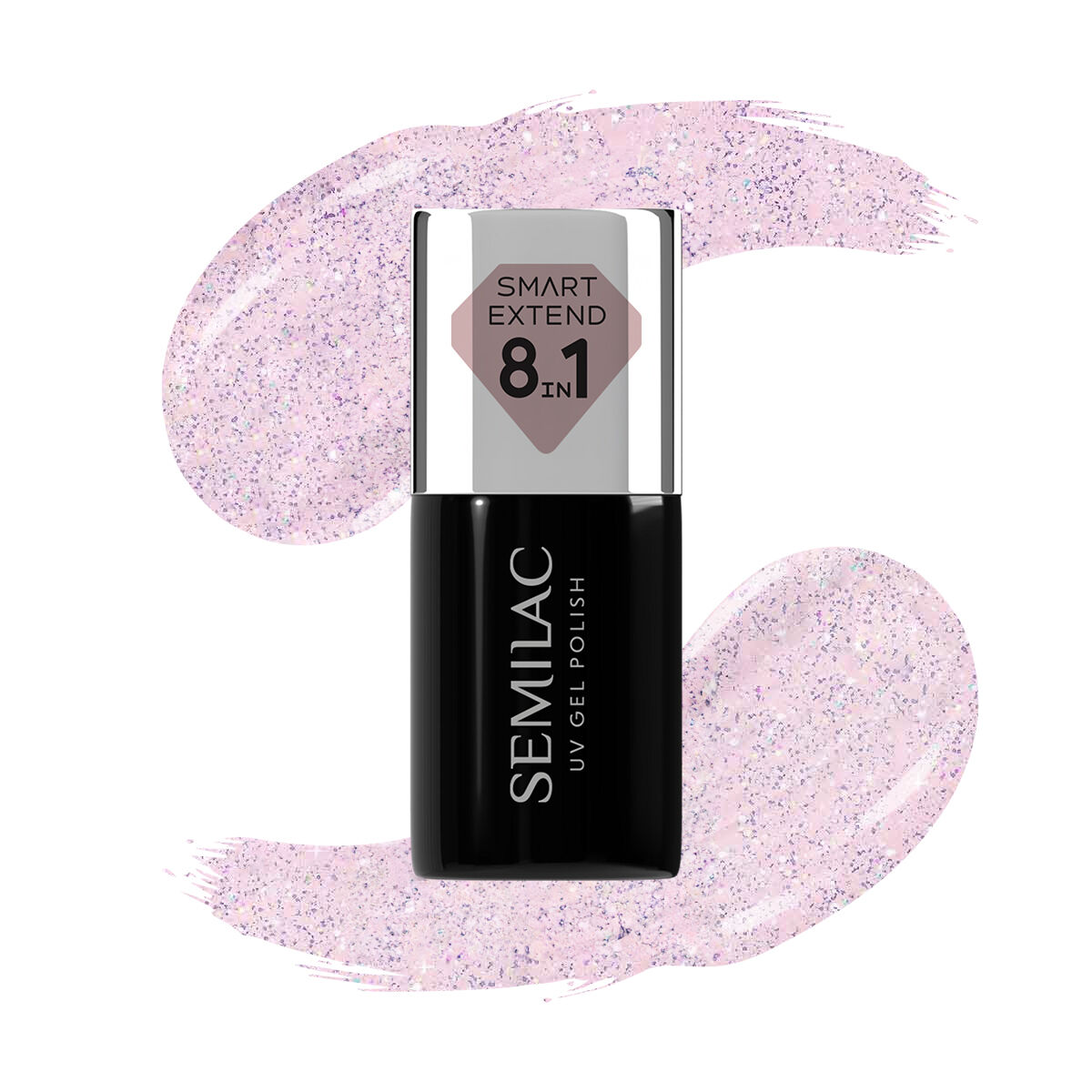 Smart Extend 8w1 lakier Hybrydowy 806 Glitter Delicate Pink