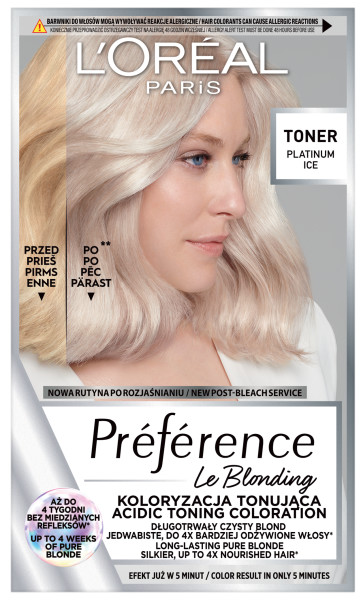 Preference Koloryzacja Tonująca do Włosów Platinum Ice