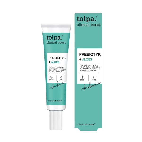 Clinical Boost Prebiotyk + Aloes Łagodzący Krem do Twarzy