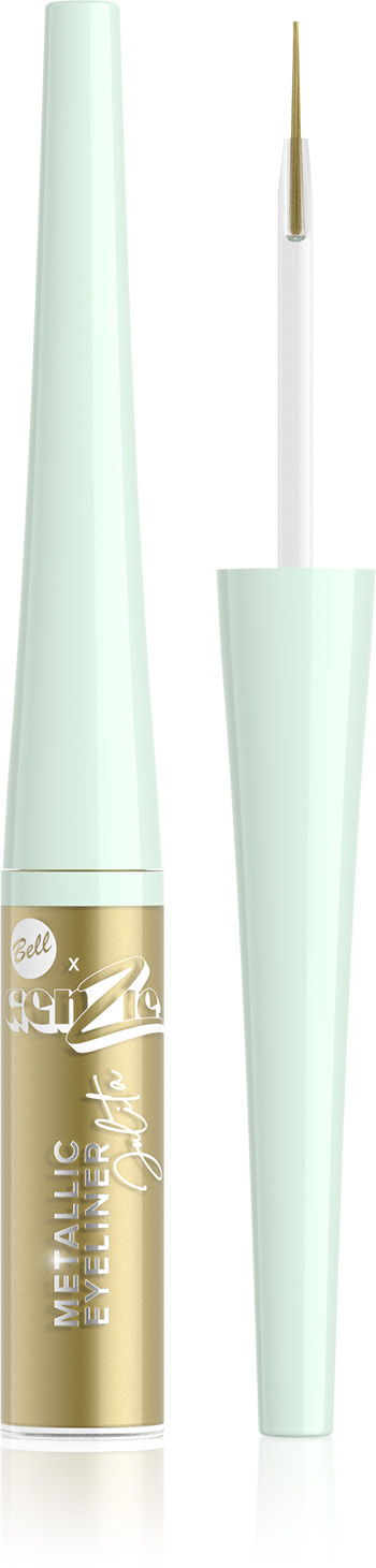 x Genzie Metaliczny Eyeliner w Płynie 02 Golden Sun