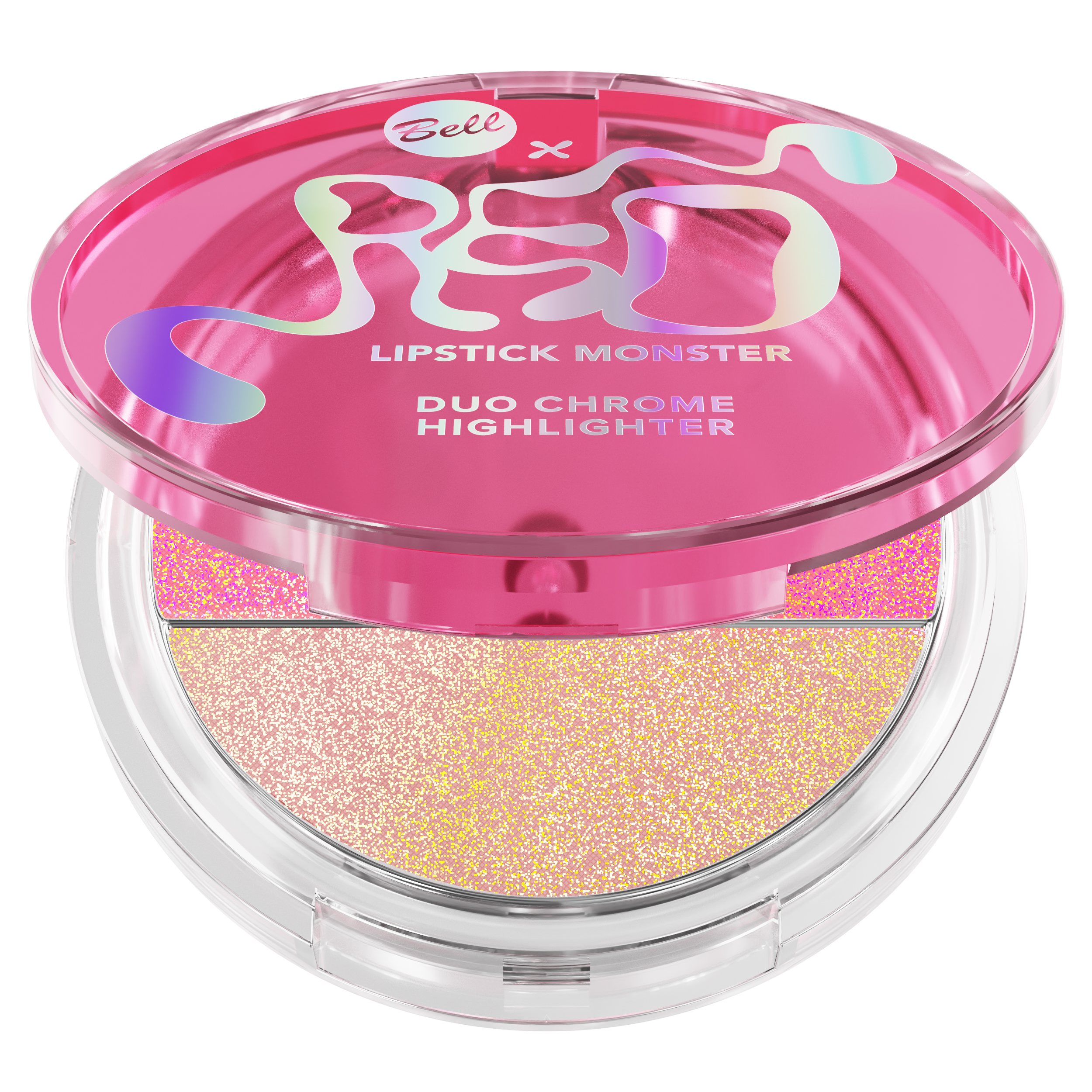 x Red Lipstick Monster Duo Chrome Highlighter Podwójny Rozświetlacz 01 Crystal