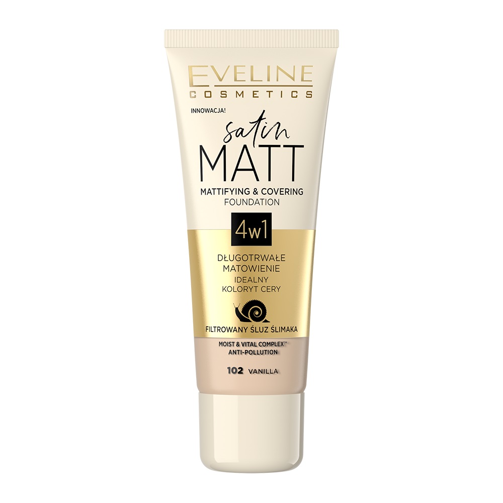 Eveline Podkład Satin Matt 102 Vanilla