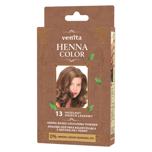 Henna Color Ziołowa Odżywka Koloryzująca z Naturalnej Henny 13 Orzech Laskowy