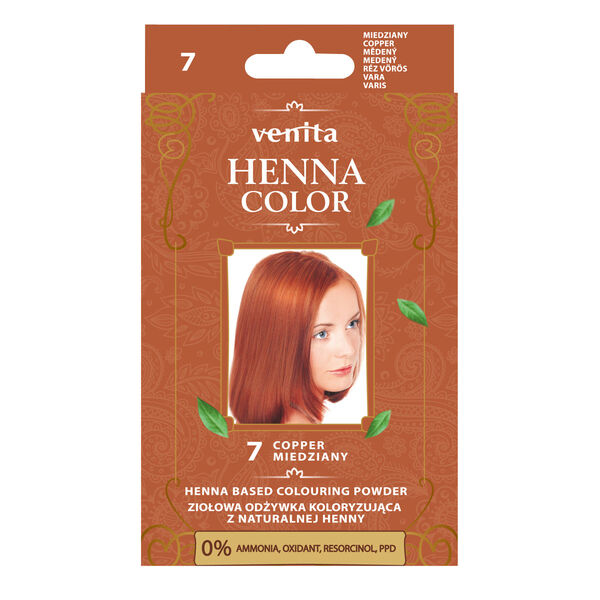 Henna Color Ziołowa Odżywka Koloryzująca z Naturalnej Henny 7 Miedziany
