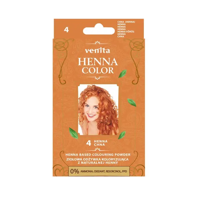 Henna Color Ziołowa Odżywka Koloryzująca z Naturalnej Henny 4 Chna